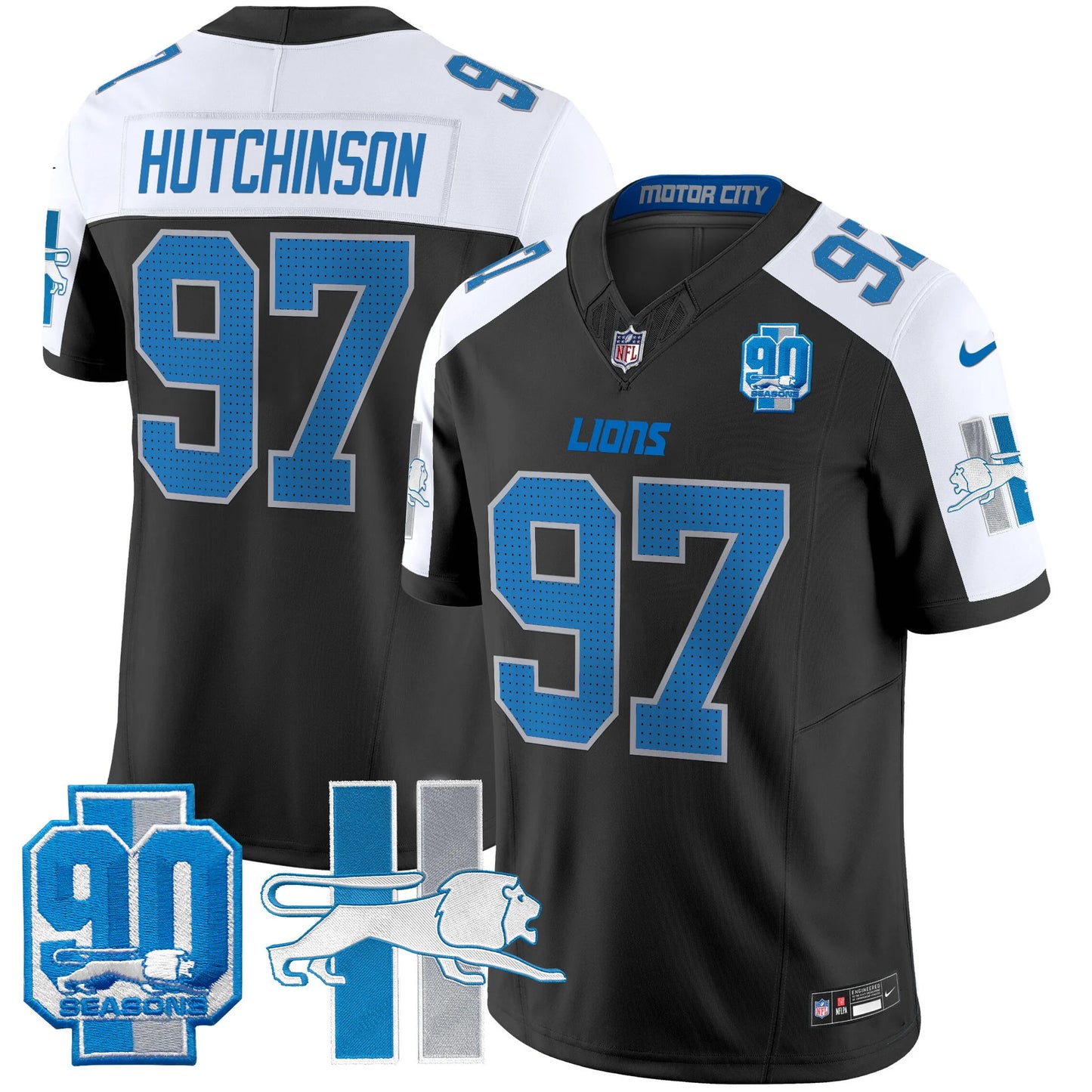 Men's Detroit Lions 1946 Throwback Vapor Limited Jersey - All Stitched