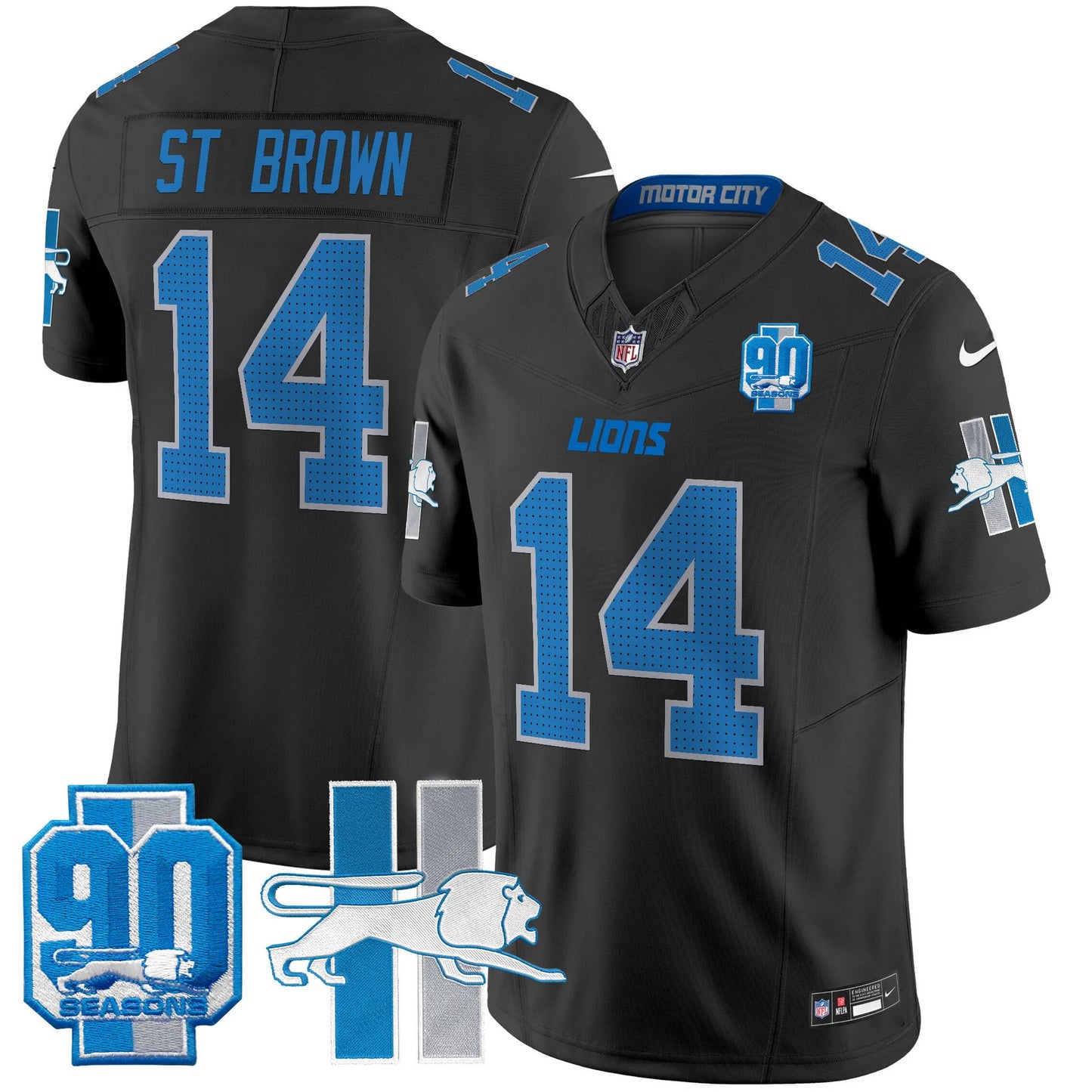 Men's Detroit Lions 1946 Throwback Vapor Limited Jersey - All Stitched