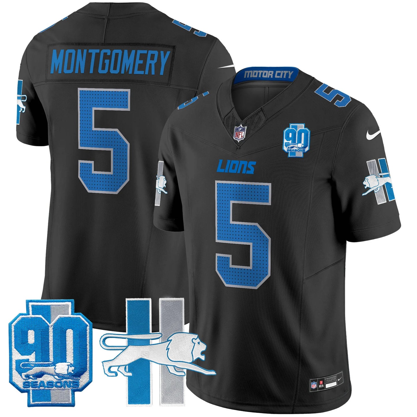 Men's Detroit Lions 1946 Throwback Vapor Limited Jersey - All Stitched