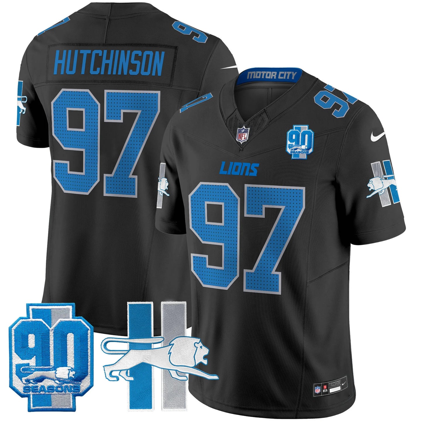 Men's Detroit Lions 1946 Throwback Vapor Limited Jersey - All Stitched