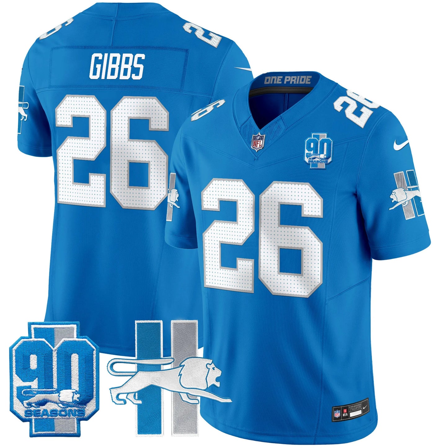 Men's Detroit Lions 1946 Throwback Vapor Limited Jersey - All Stitched