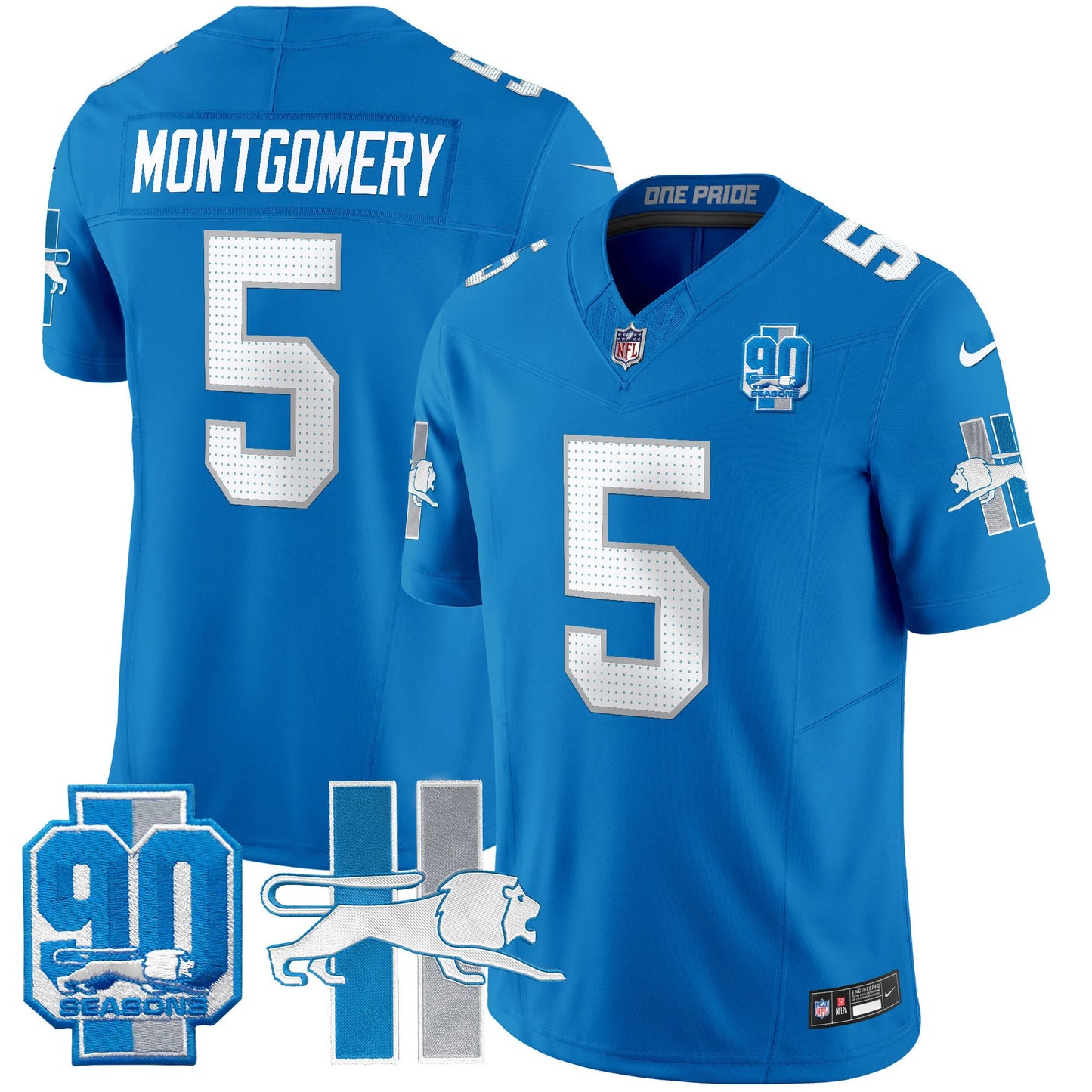Men's Detroit Lions 1946 Throwback Vapor Limited Jersey - All Stitched