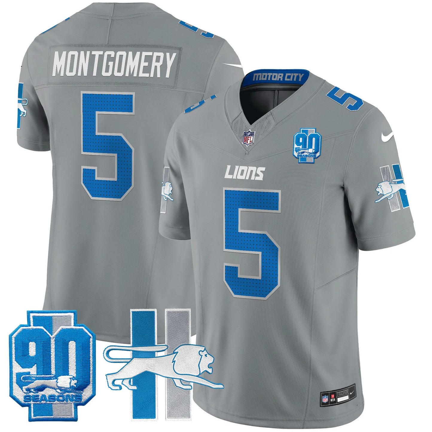 Men's Detroit Lions 1946 Throwback Vapor Limited Jersey - All Stitched