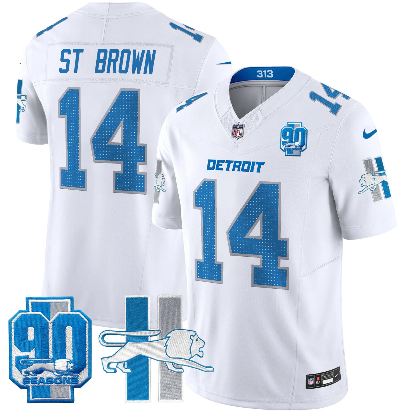 Men's Detroit Lions 1946 Throwback Vapor Limited Jersey - All Stitched