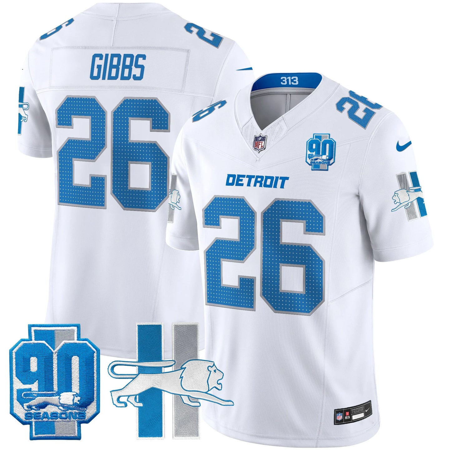 Men's Detroit Lions 1946 Throwback Vapor Limited Jersey - All Stitched