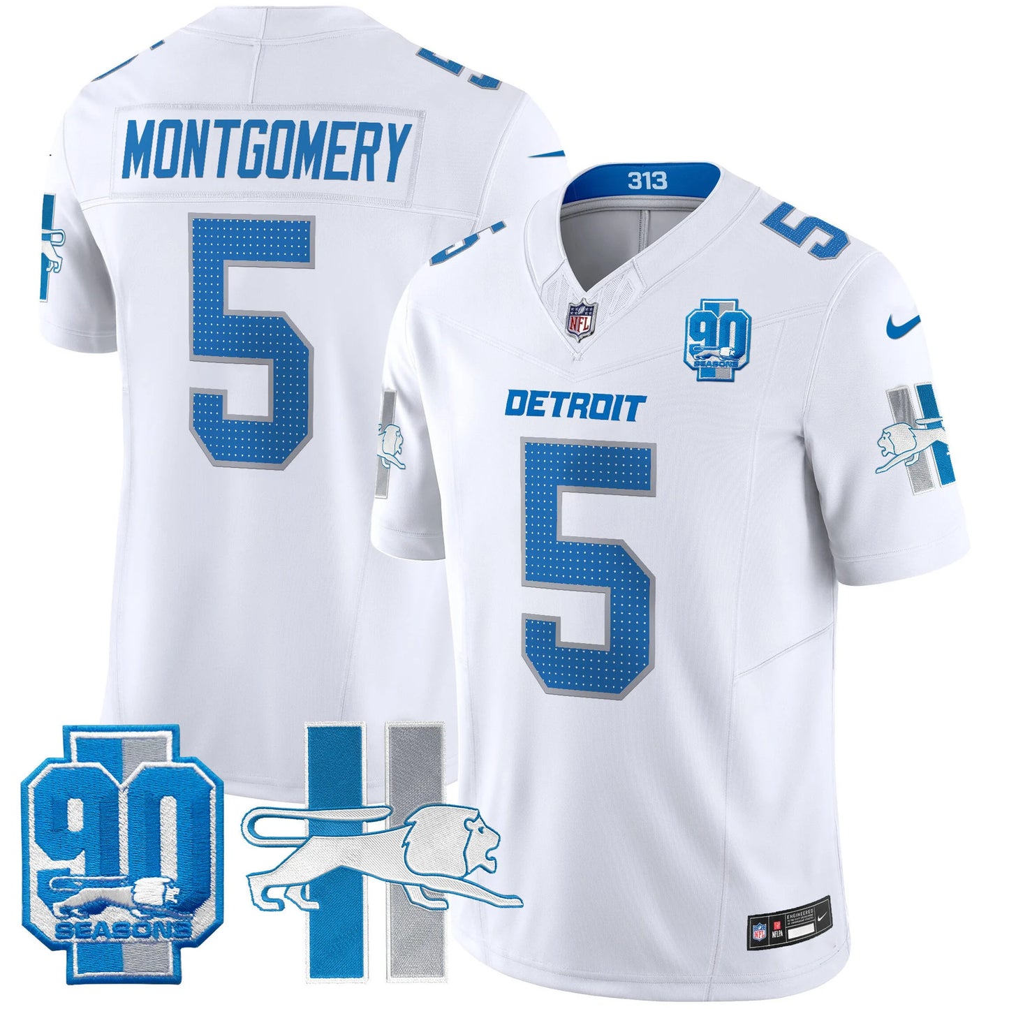 Men's Detroit Lions 1946 Throwback Vapor Limited Jersey - All Stitched