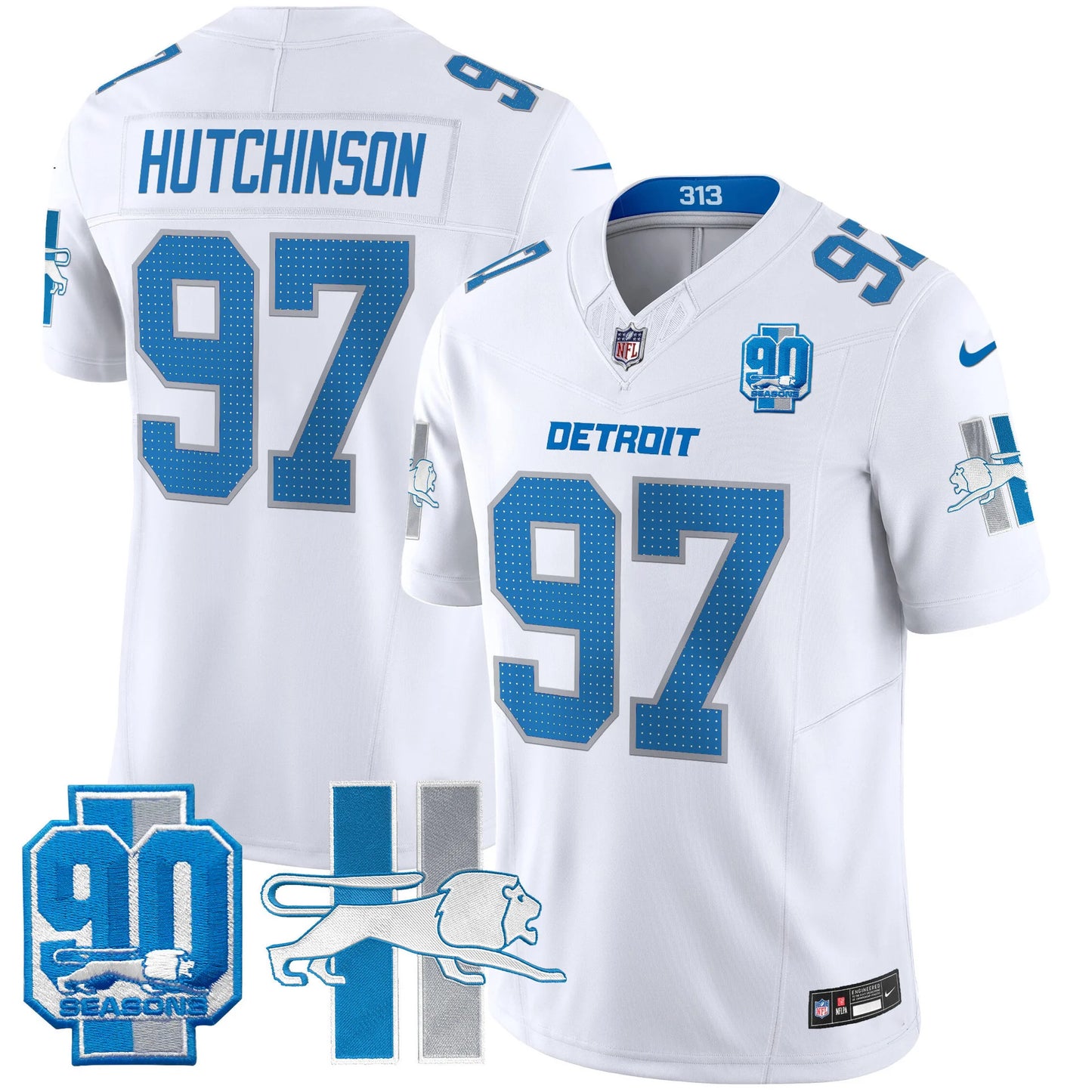 Men's Detroit Lions 1946 Throwback Vapor Limited Jersey - All Stitched