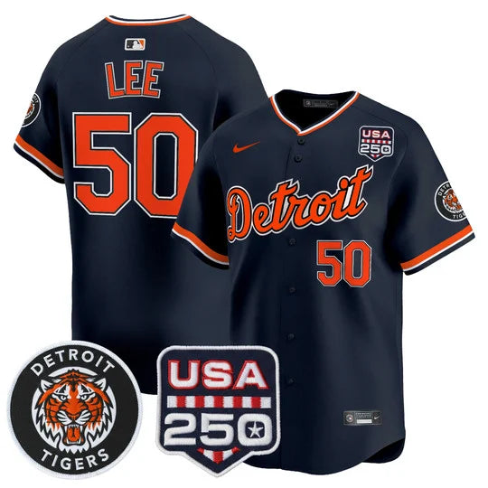 Men's Detroit Tigers 2026 Alternate Vapor Premier Limited Jersey - 250America Patch - All Stitched