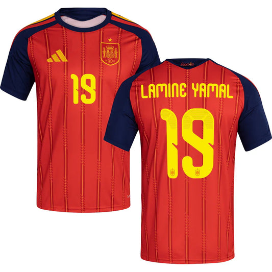 Men’s #19 Lamine Yamal 2026 World Cup Spain Jersey