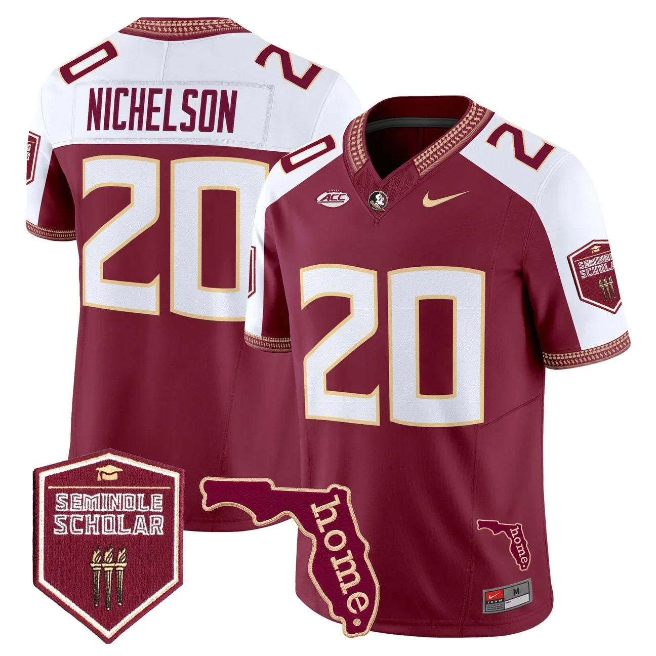 Men's Florida State Seminoles 2026 Seminole Scholar Patch Vapor Limited Jersey - All Stitched