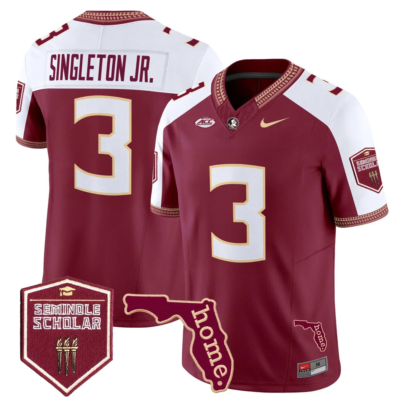Men's Florida State Seminoles 2026 Seminole Scholar Patch Vapor Limited Jersey - All Stitched