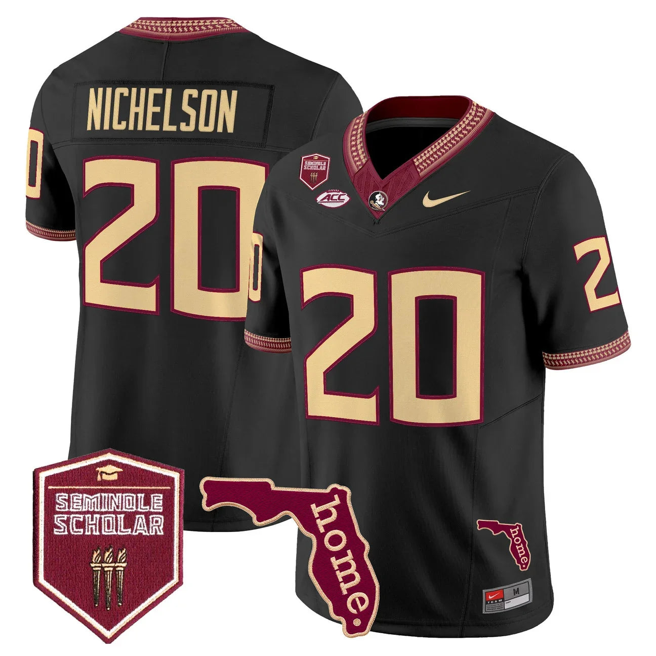 Men's Florida State Seminoles 2026 Seminole Scholar Patch Vapor Limited Jersey - All Stitched