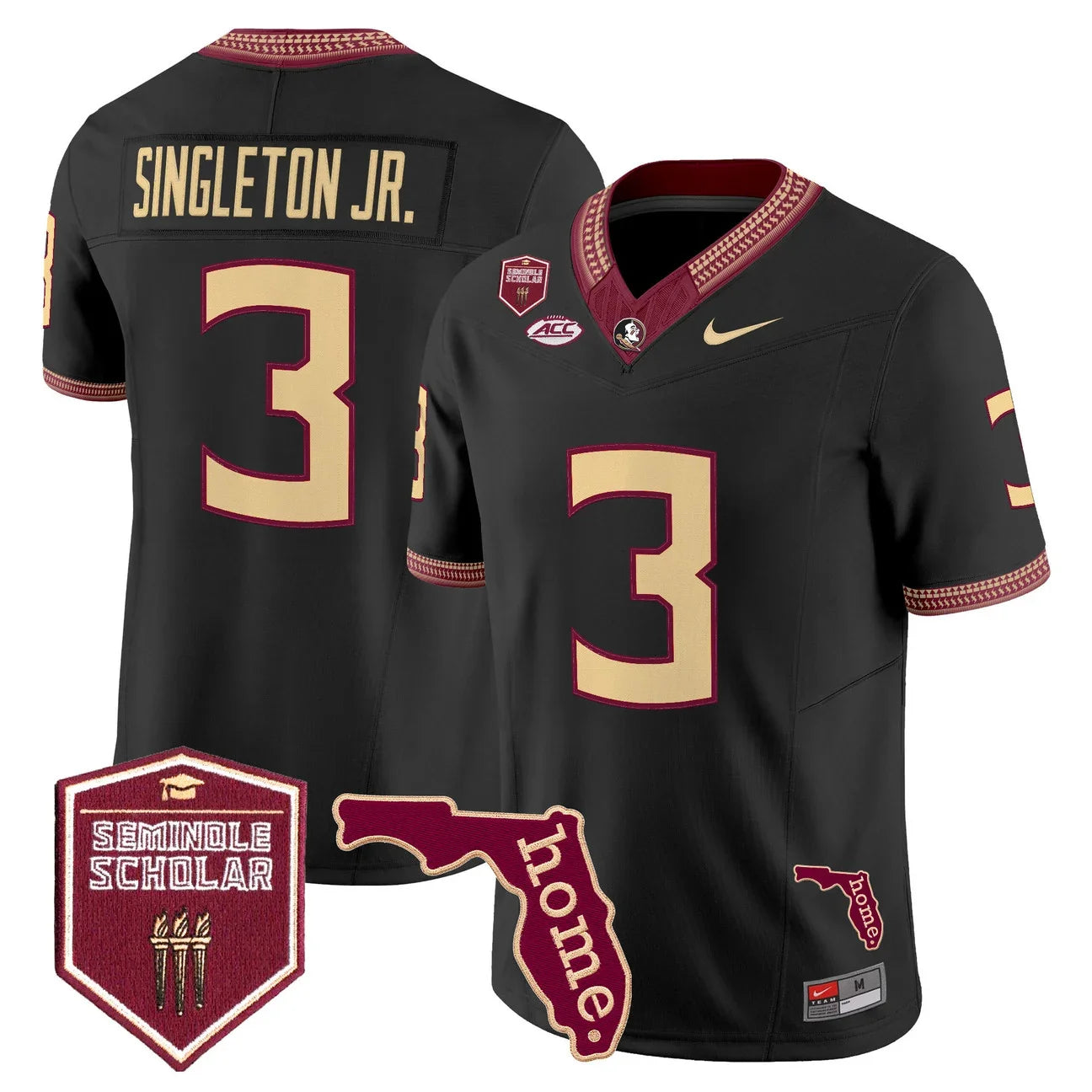 Men's Florida State Seminoles 2026 Seminole Scholar Patch Vapor Limited Jersey - All Stitched