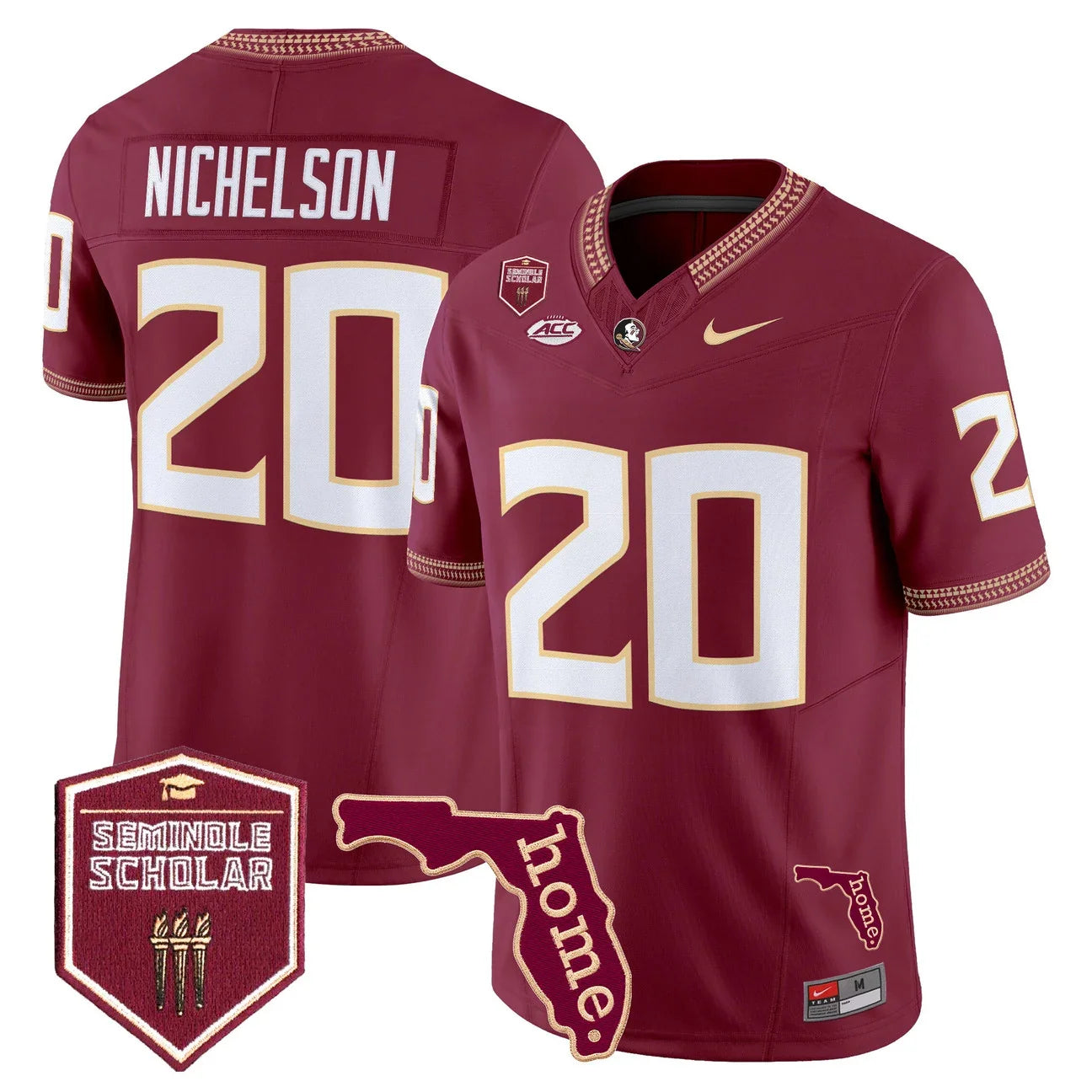 Men's Florida State Seminoles 2026 Seminole Scholar Patch Vapor Limited Jersey - All Stitched
