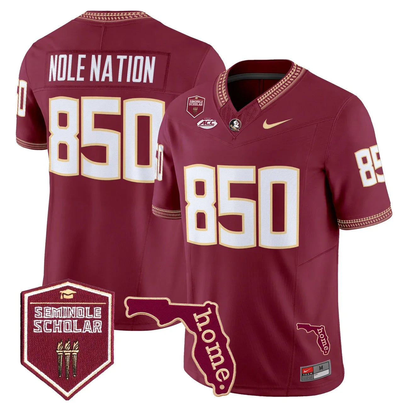 Men's Florida State Seminoles 2026 Seminole Scholar Patch Vapor Limited Jersey - All Stitched
