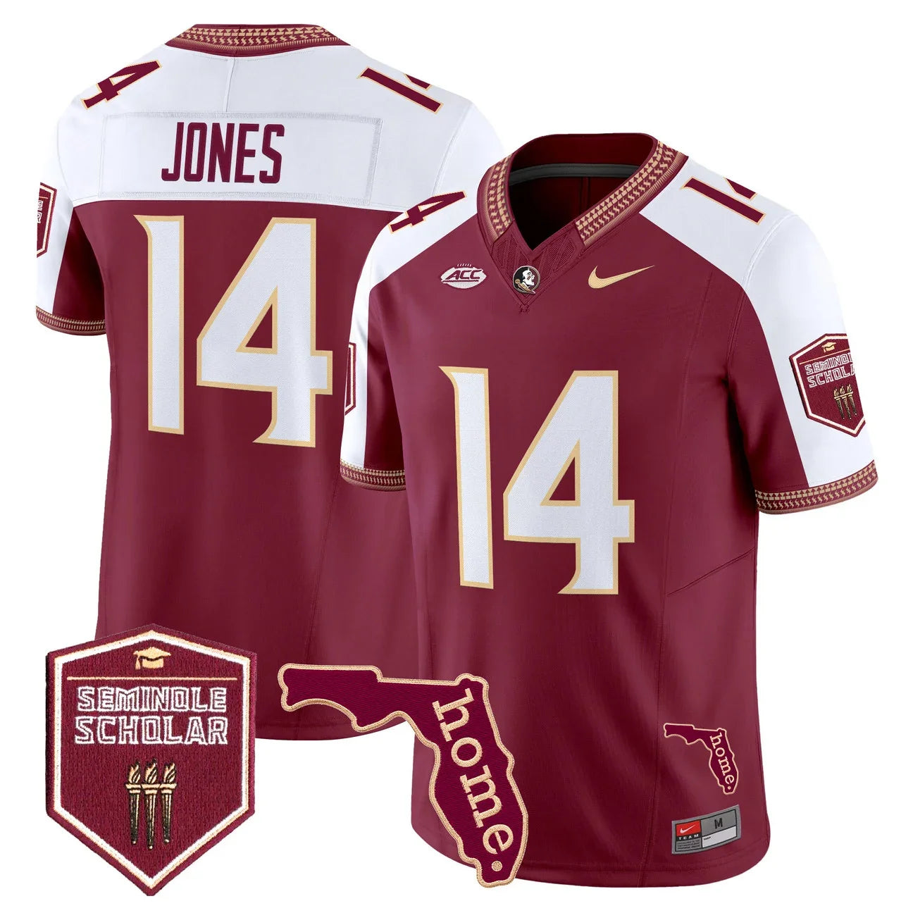 Men's Florida State Seminoles 2026 Seminole Scholar Patch Vapor Limited Jersey - All Stitched