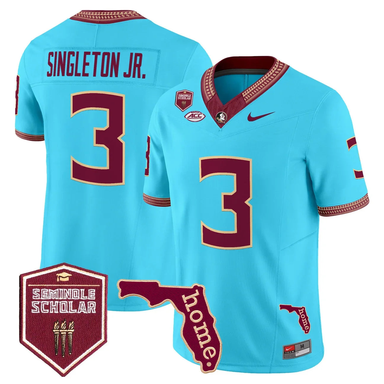 Men's Florida State Seminoles 2026 Seminole Scholar Patch Vapor Limited Jersey - All Stitched