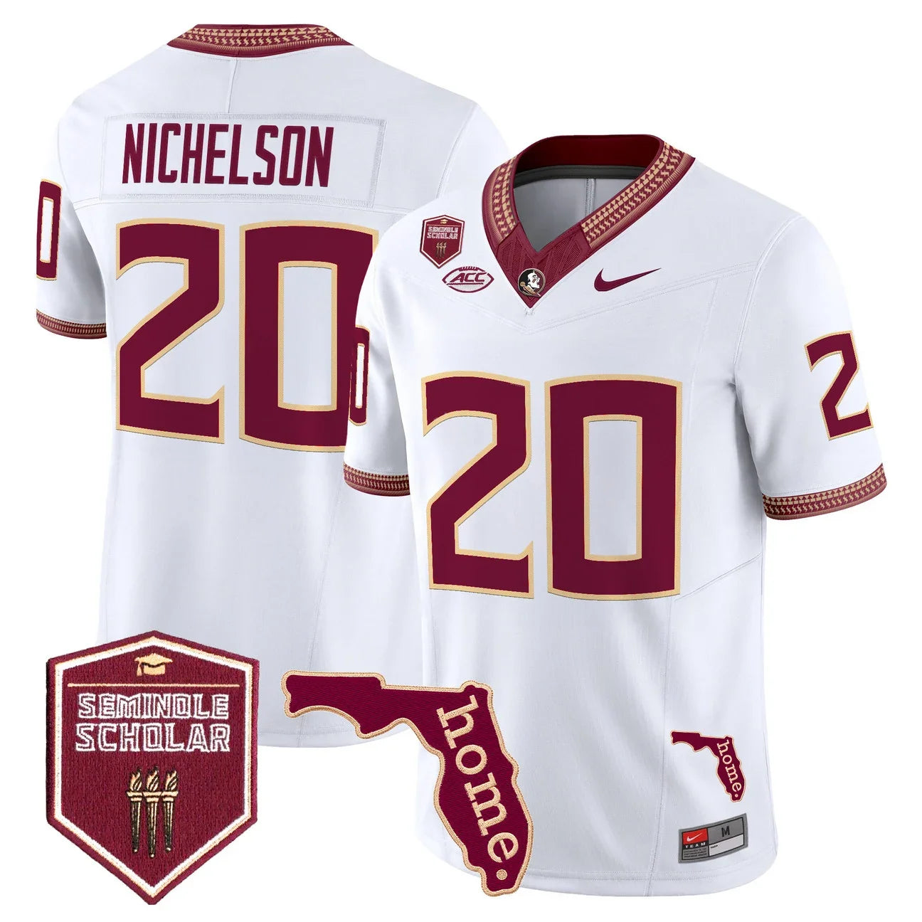 Men's Florida State Seminoles 2026 Seminole Scholar Patch Vapor Limited Jersey - All Stitched