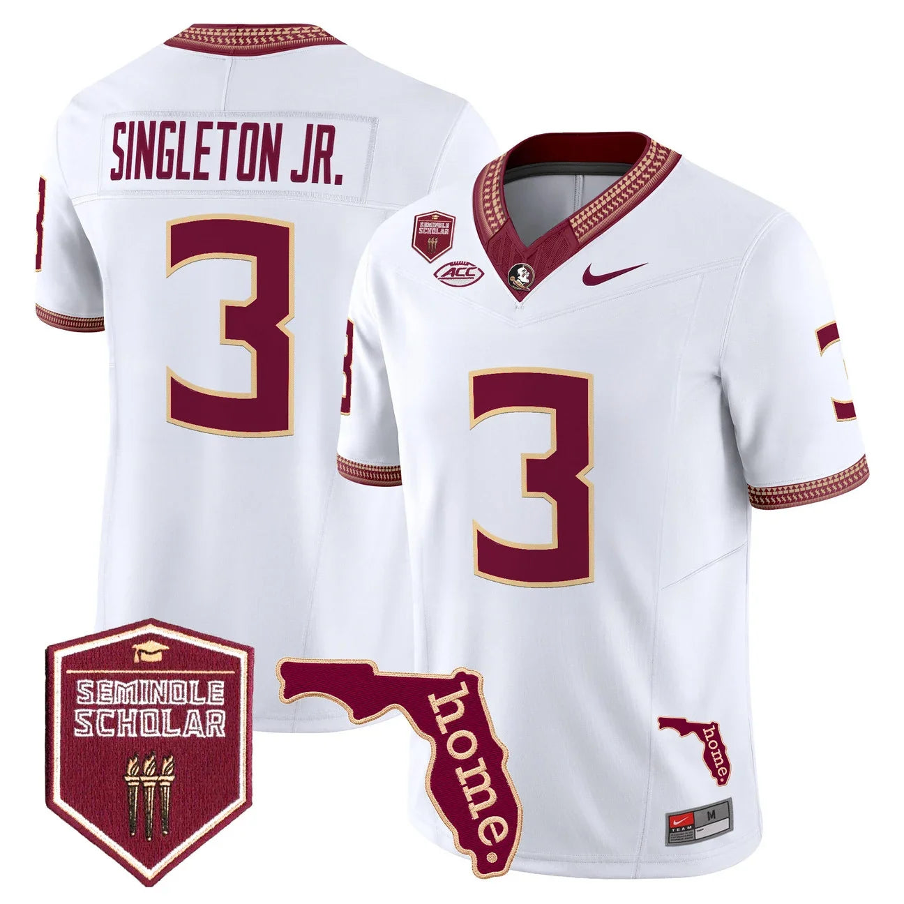 Men's Florida State Seminoles 2026 Seminole Scholar Patch Vapor Limited Jersey - All Stitched