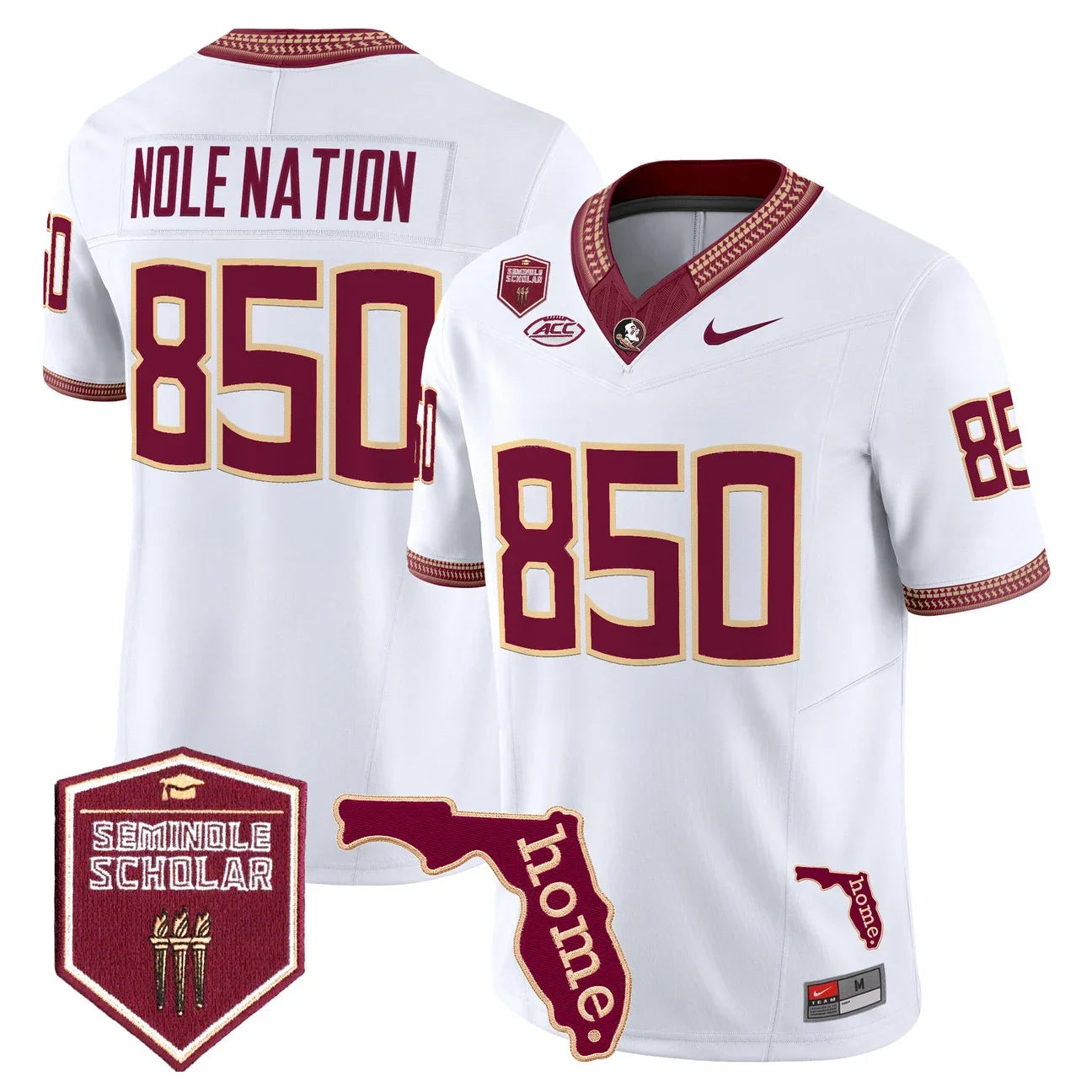 Men's Florida State Seminoles 2026 Seminole Scholar Patch Vapor Limited Jersey - All Stitched