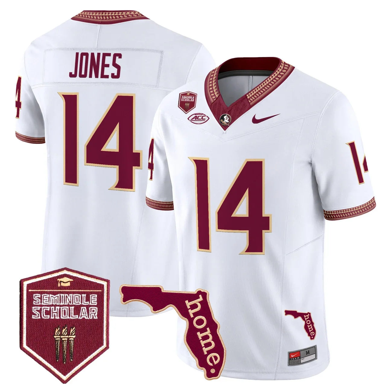 Florida State Seminoles 2026 Seminole Scholar Patch  Jersey in white