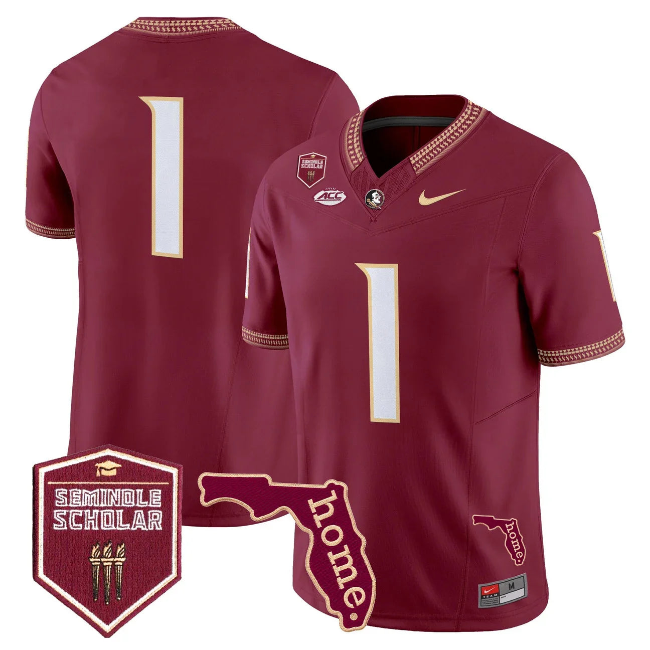 Men's Florida State Seminoles 2026 Seminole Scholar Patch Vapor Limited Jersey - All Stitched