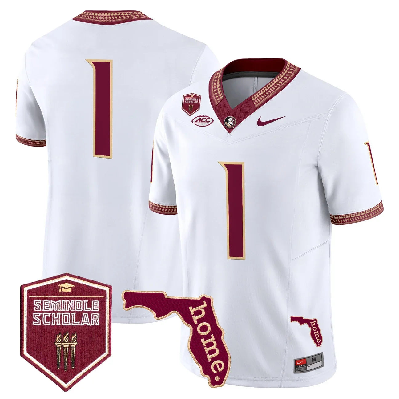 Men's Florida State Seminoles 2026 Seminole Scholar Patch Vapor Limited Jersey - All Stitched