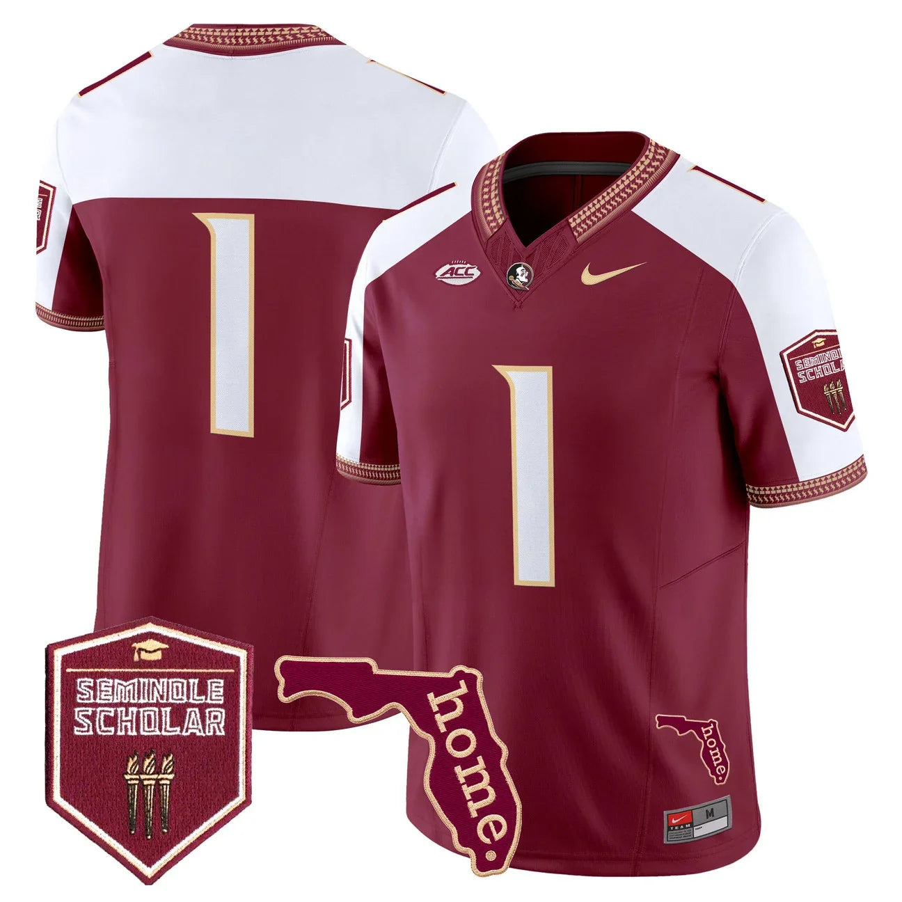 Men's Florida State Seminoles 2026 Seminole Scholar Patch Vapor Limited Jersey - All Stitched
