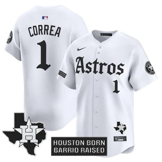 Men's Houston Astros 'Gothic Edition' Vapor Premier Limited Jersey - All Stitched