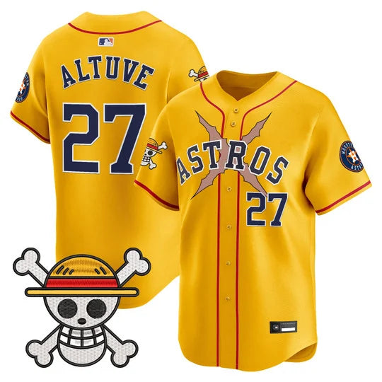 Houston Astros x One Piece Gold Jersey