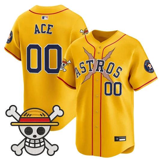 Men's Houston Astros x One Piece Vapor Premier Limited Jersey - Stitched