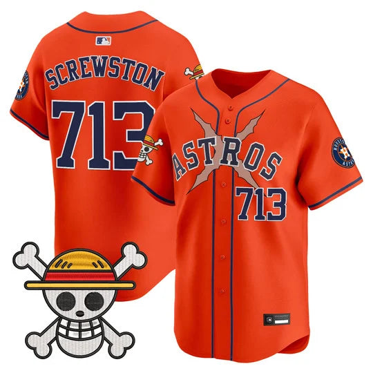 Men's Houston Astros x One Piece Vapor Premier Limited Jersey - Stitched