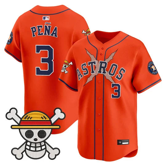 Men's Houston Astros x One Piece Vapor Premier Limited Jersey - Stitched