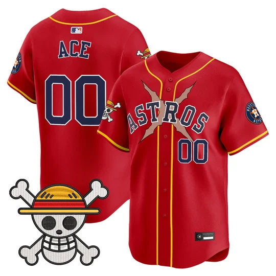 Men's Houston Astros x One Piece Vapor Premier Limited Jersey - Stitched