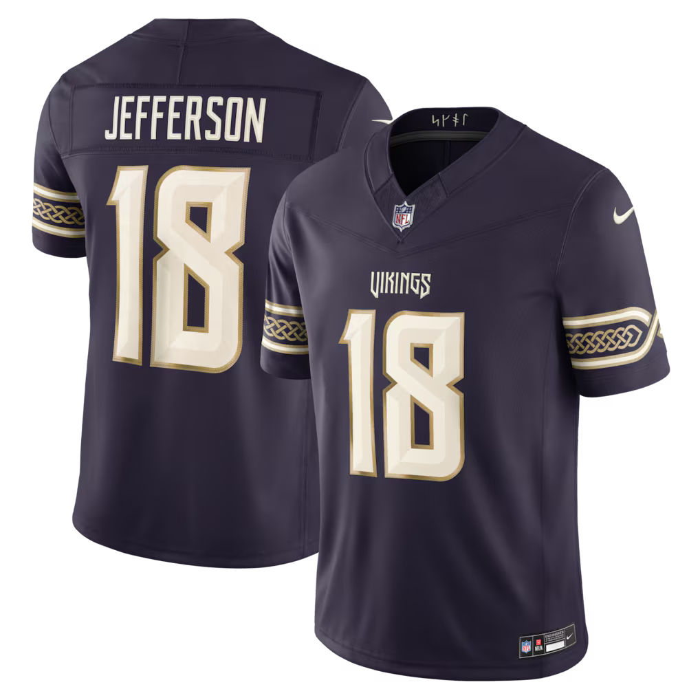 Justin Jefferson Minnesota Vikings 2026 Rivalries Stitched Limited Jersey