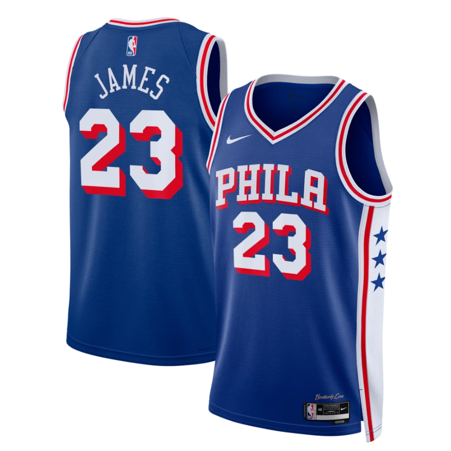Unisex Philadelphia 76ers Lebron James Royal Swingman Jersey - ICON