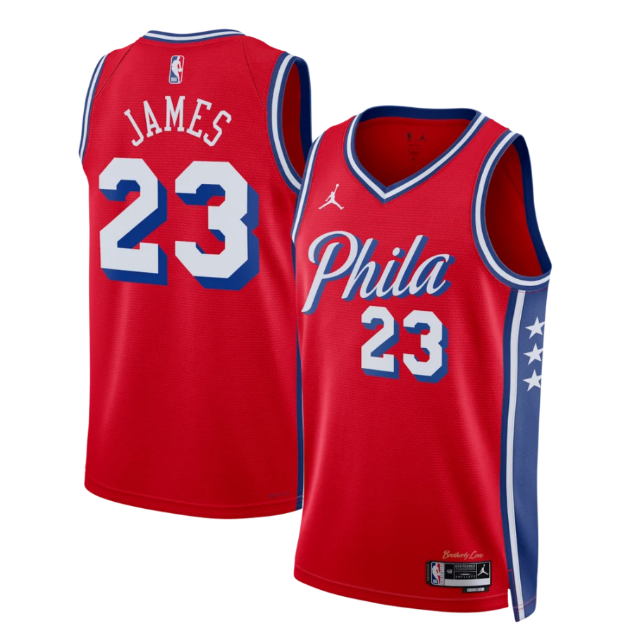 Unisex Philadelphia 76ers Lebron James Royal Swingman Jersey - All Stitched