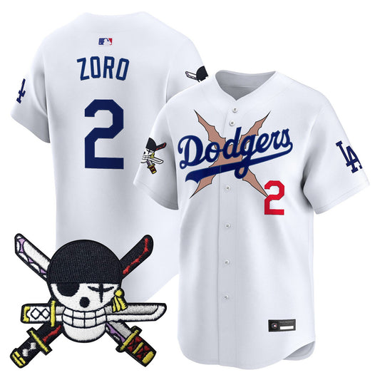 Dodgers x One Piece Zoro Patch Vapor Premier Jersey