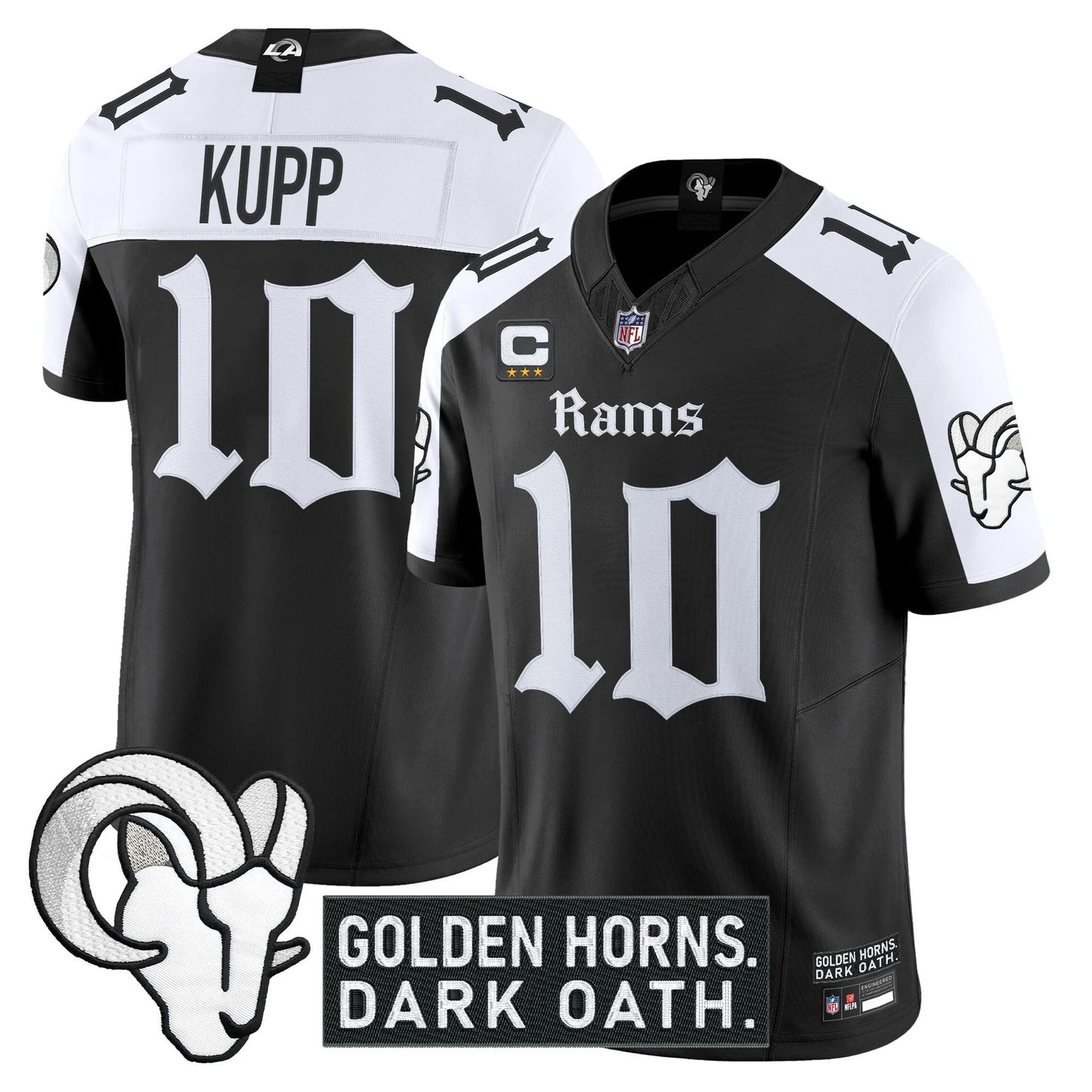 Men's Los Angeles Rams 'Gothic Horns Reforged Edition' Vapor Limited Jersey - All Stitched