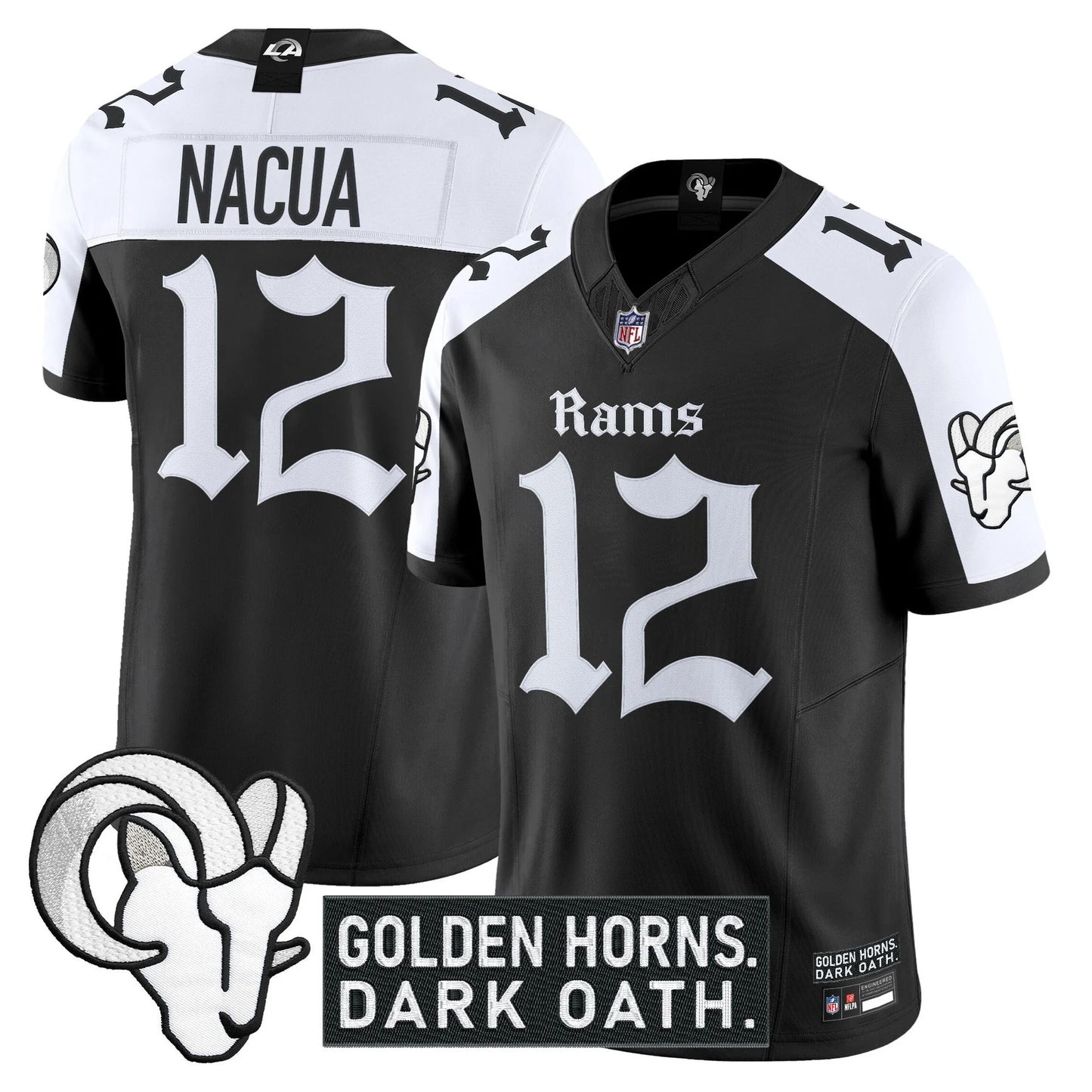Men's Los Angeles Rams 'Gothic Horns Reforged Edition' Vapor Limited Jersey - coieh