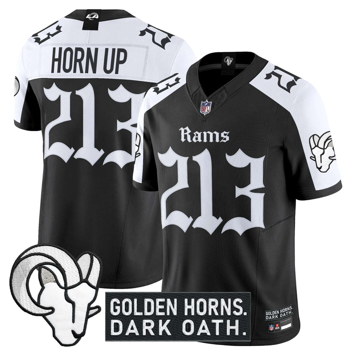 Men's Los Angeles Rams 'Gothic Horns Reforged Edition' Vapor Limited Jersey - All Stitched