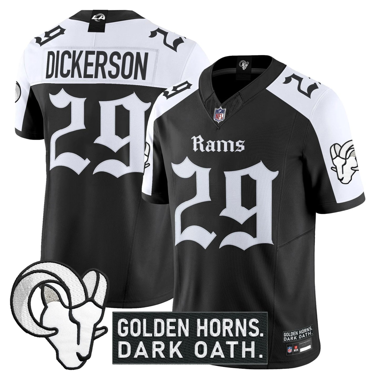 Men's Los Angeles Rams 'Gothic Horns Reforged Edition' Vapor Limited Jersey - All Stitched