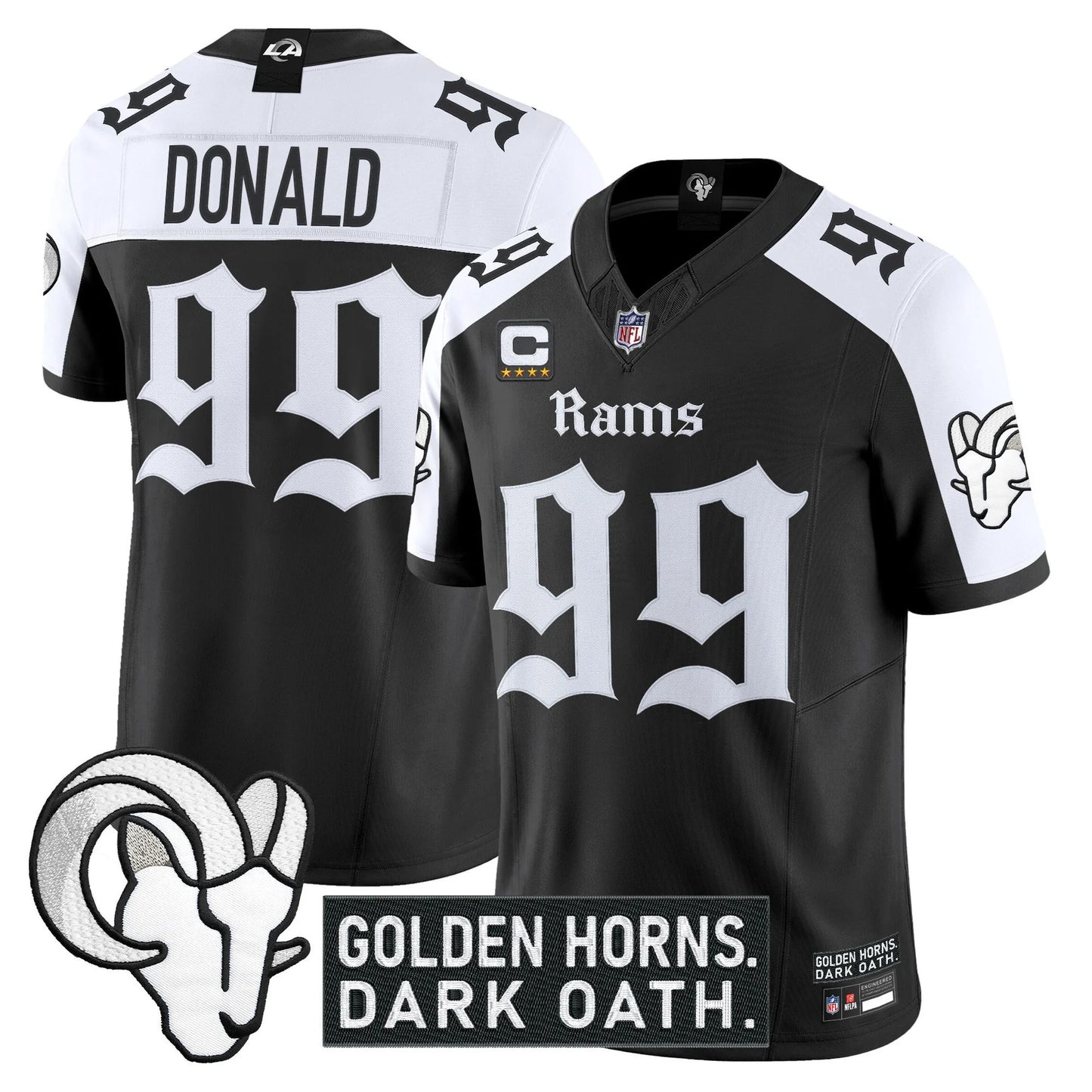 Men's Los Angeles Rams 'Gothic Horns Reforged Edition' Vapor Limited Jersey - All Stitched