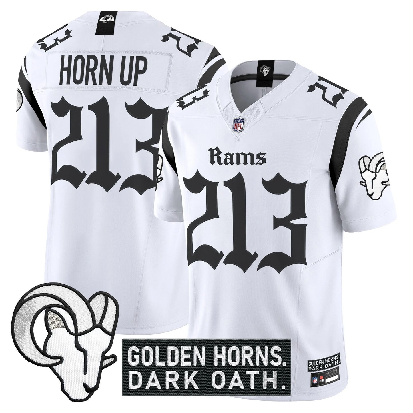Men's Los Angeles Rams 'Gothic Horns Reforged Edition' Vapor Limited Jersey - All Stitched