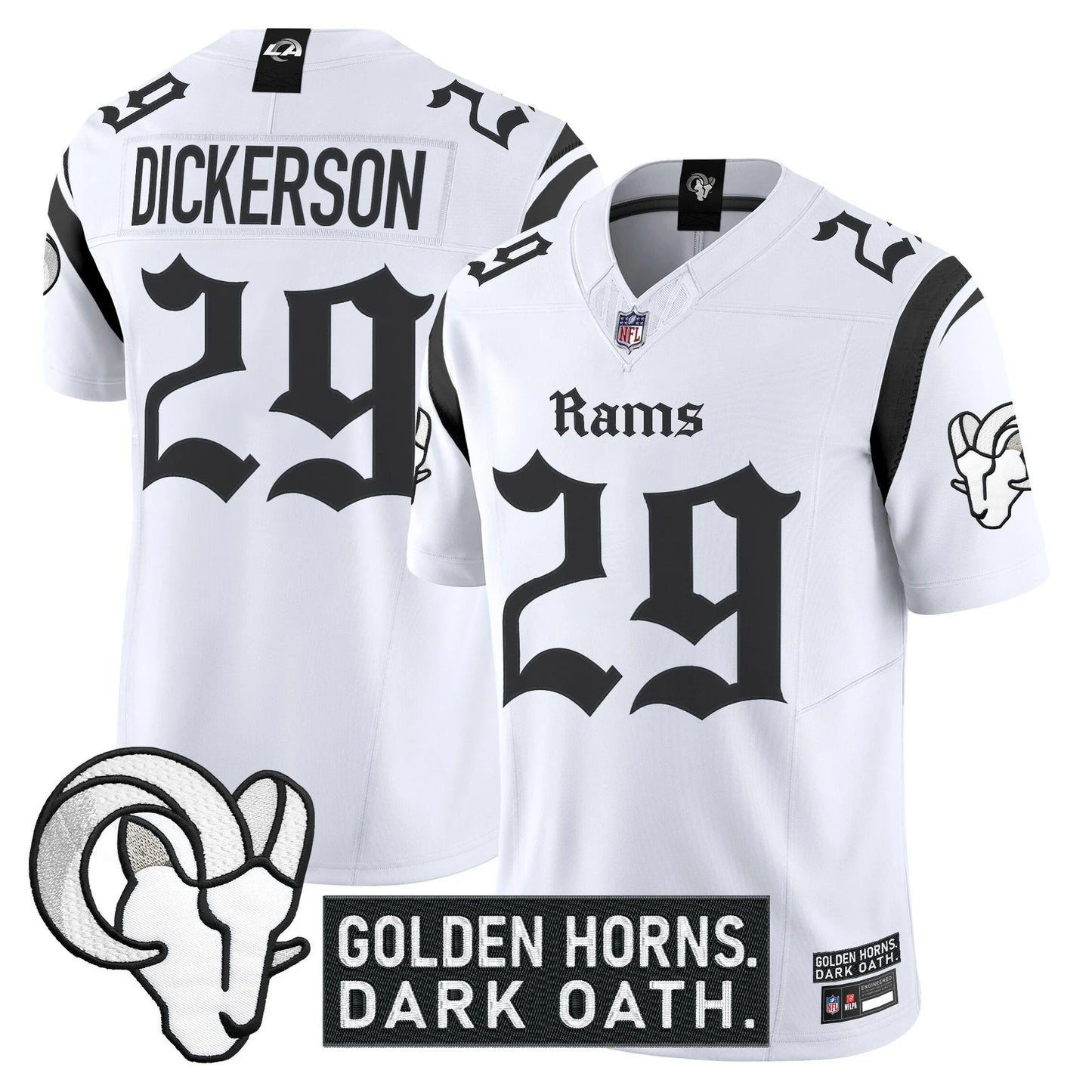 Men's Los Angeles Rams 'Gothic Horns Reforged Edition' Vapor Limited Jersey - All Stitched