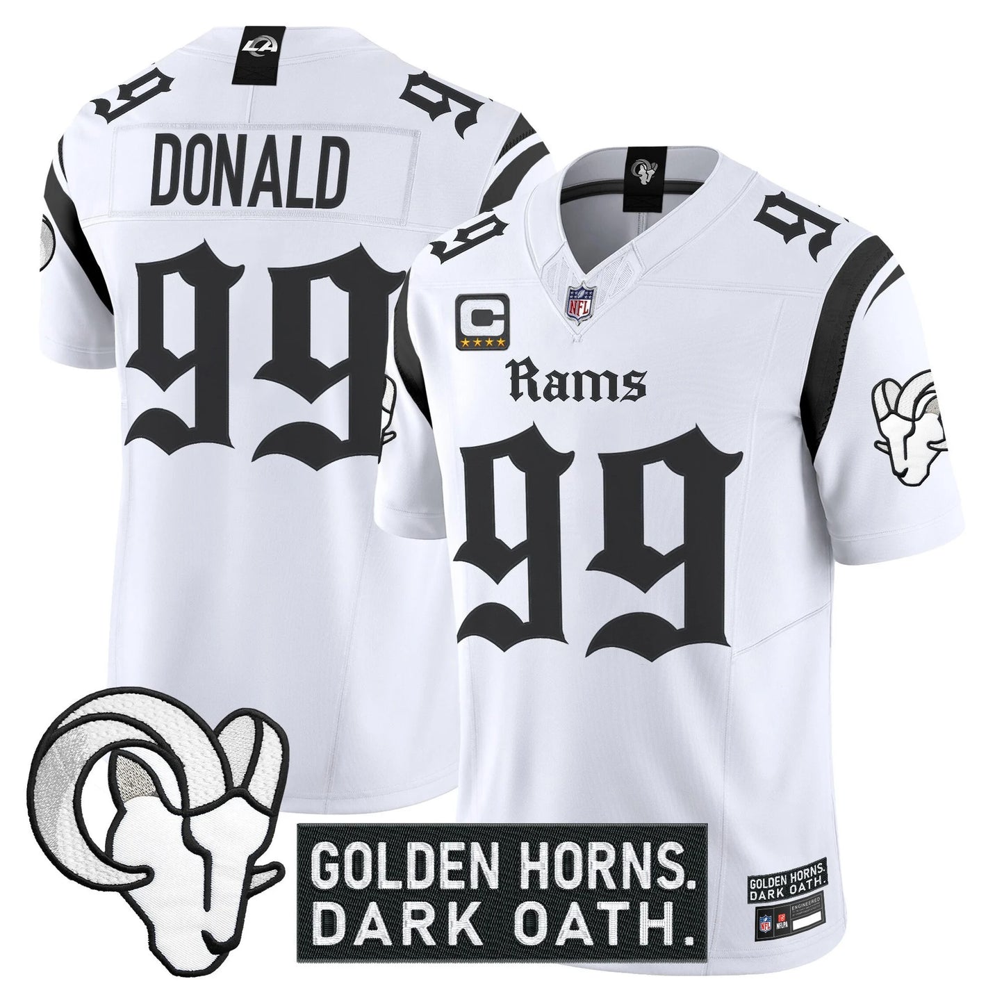Men's Los Angeles Rams 'Gothic Horns Reforged Edition' Vapor Limited Jersey - All Stitched