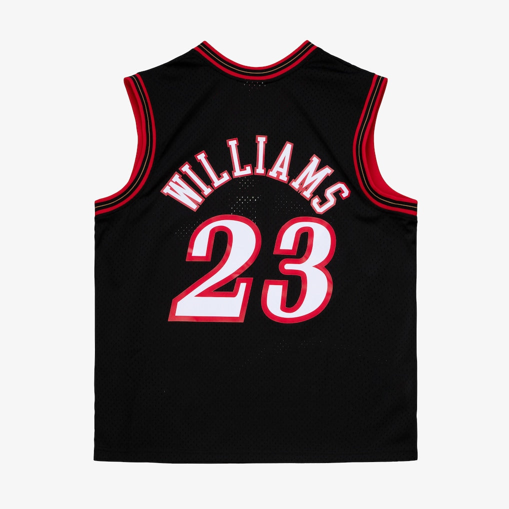 Back view of Lou Williams 76ers 2005-06 Black Swingman Player Jersey