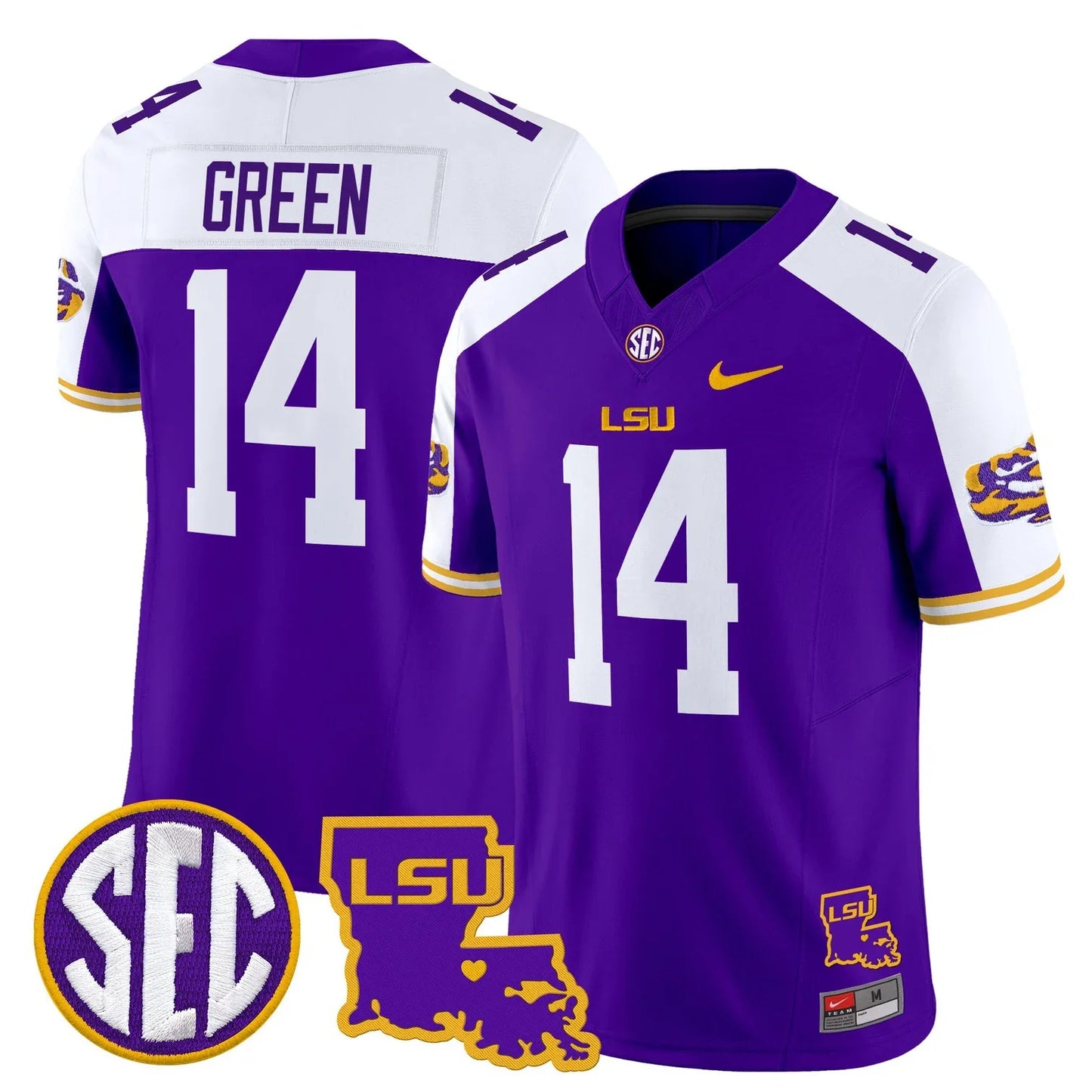 Men's LSU Tigers 2026 Louisiana Patch Vapor Limited Jersey - All Stitched