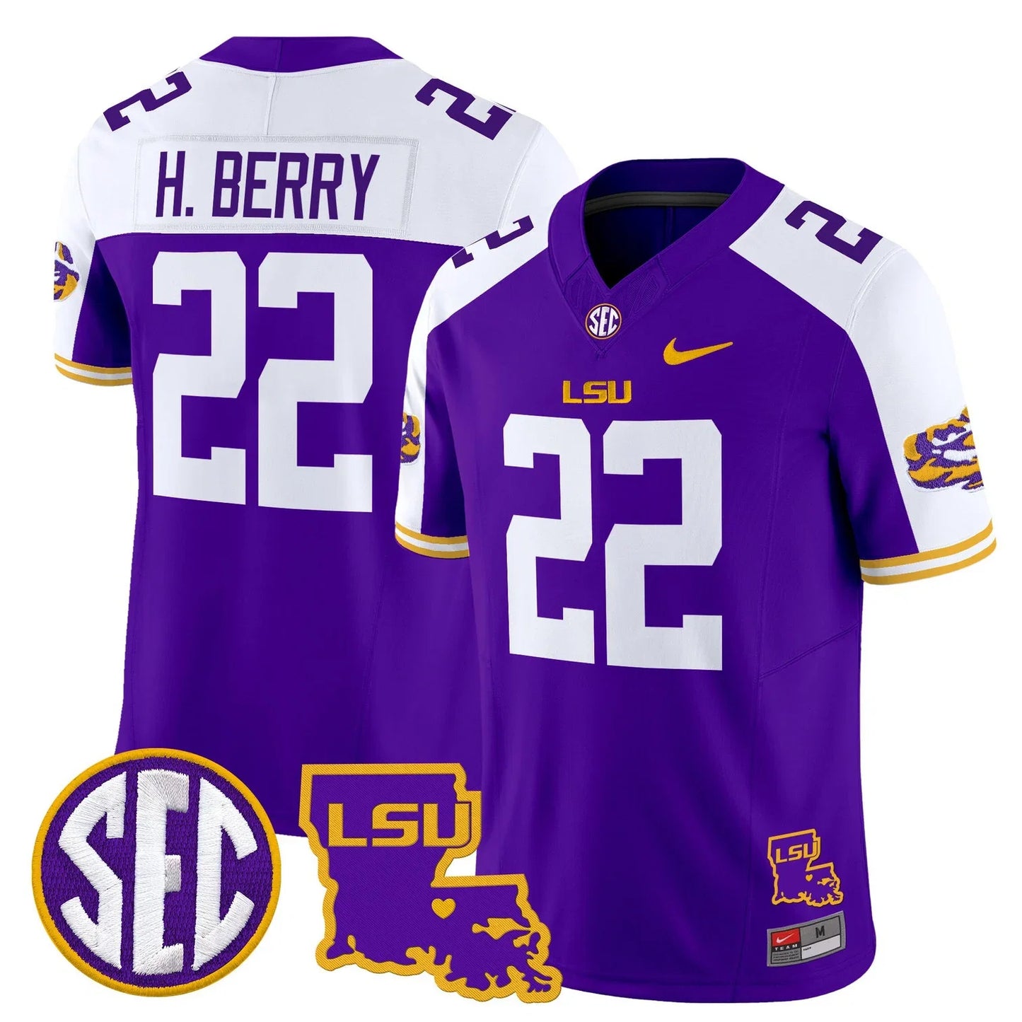 Men's LSU Tigers 2026 Louisiana Patch Vapor Limited Jersey - All Stitched