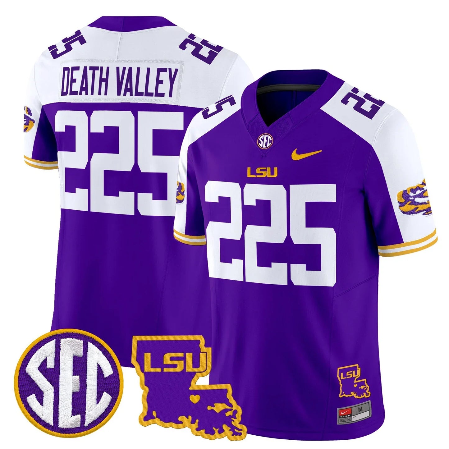 Men's LSU Tigers 2026 Louisiana Patch Vapor Limited Jersey - All Stitched